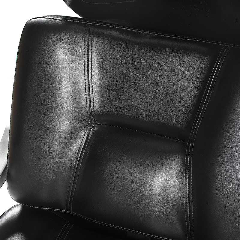 Fauteuil bol à shampoing inclinable noir avec repose-pieds