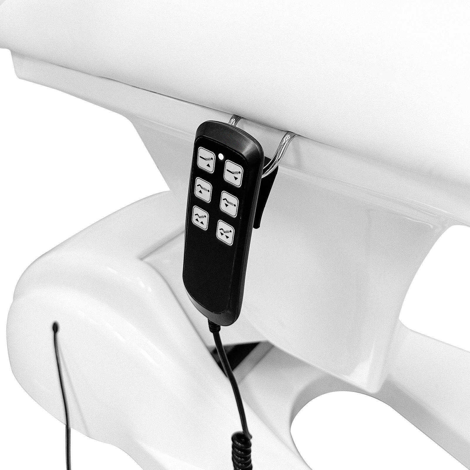 Adjustable Backrest White Electric Massage Bed