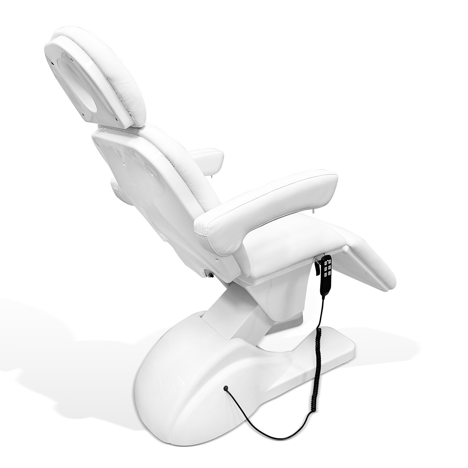 Adjustable Backrest White Electric Massage Bed