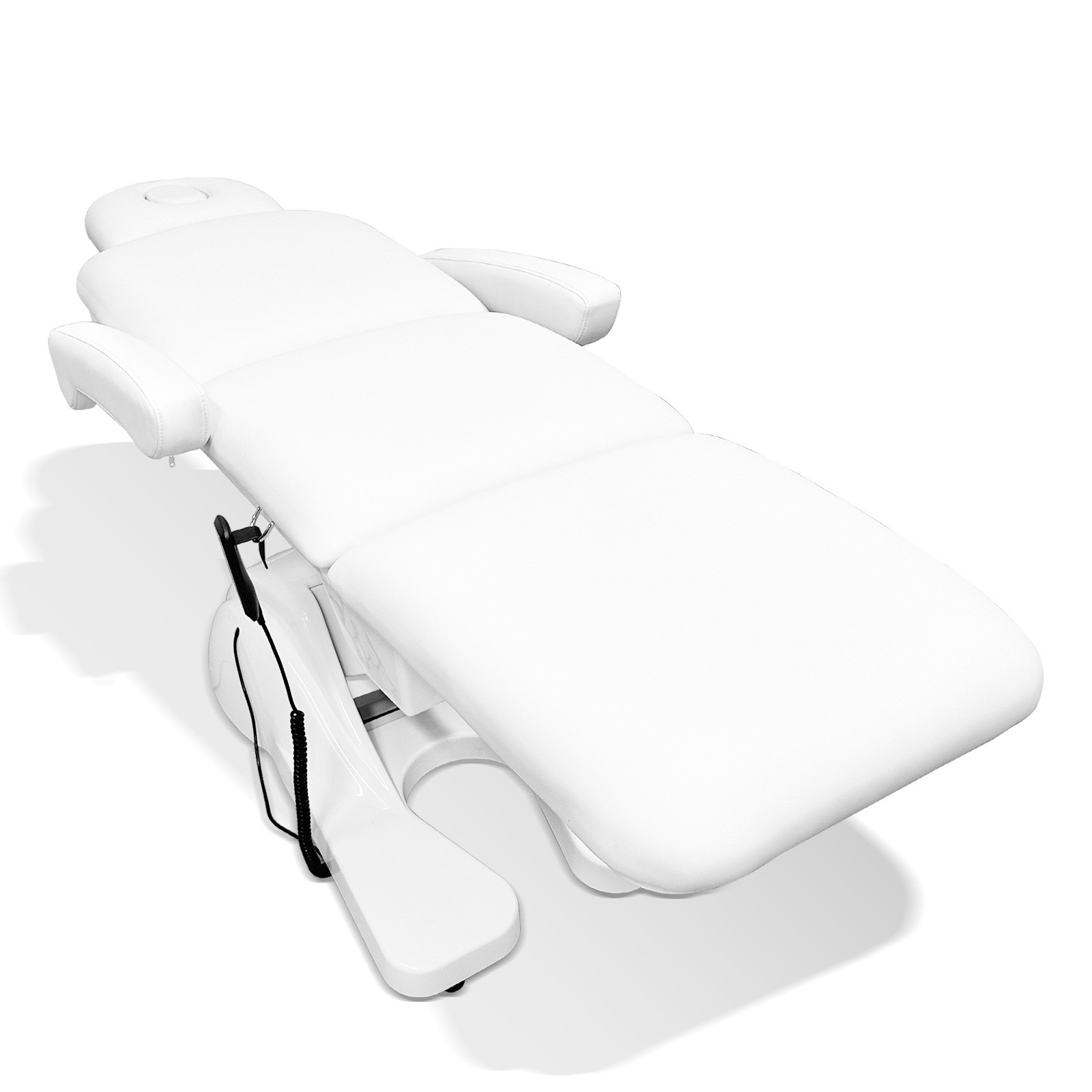 Adjustable Backrest White Electric Massage Bed