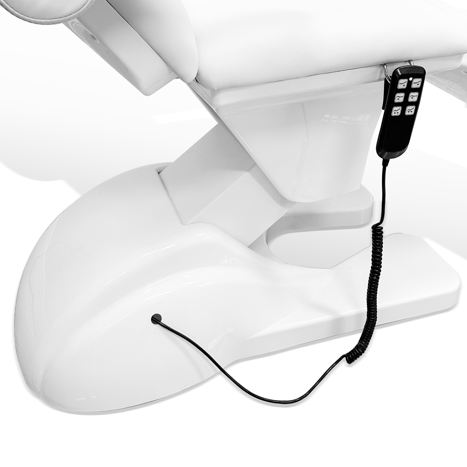 Adjustable Backrest White Electric Massage Bed