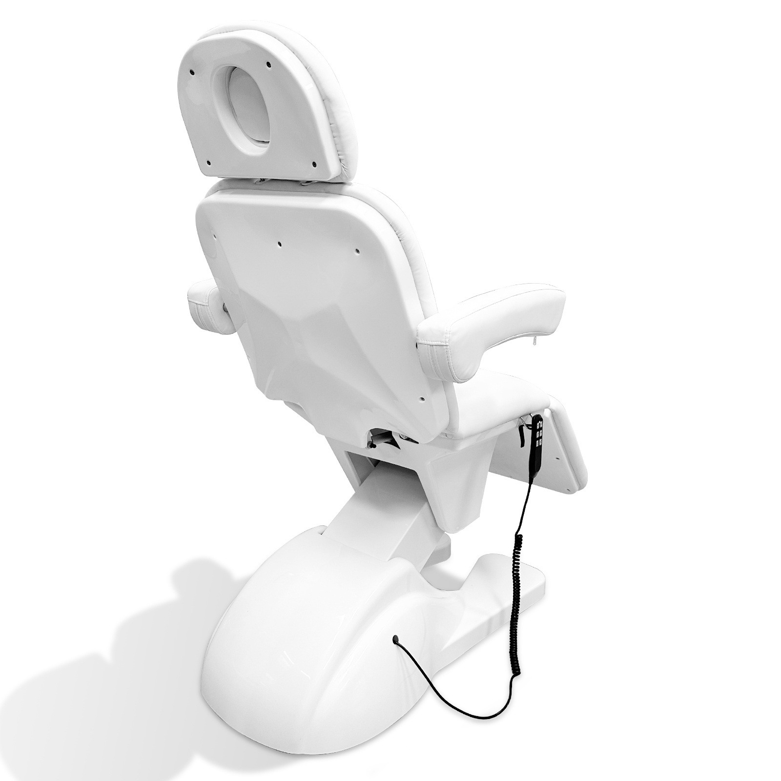 Adjustable Backrest White Electric Massage Bed